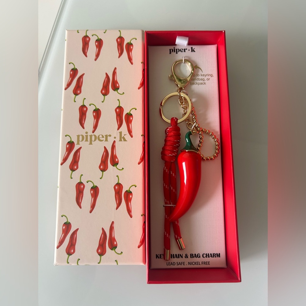 Red Chili Pepper Keychain Bag Charm